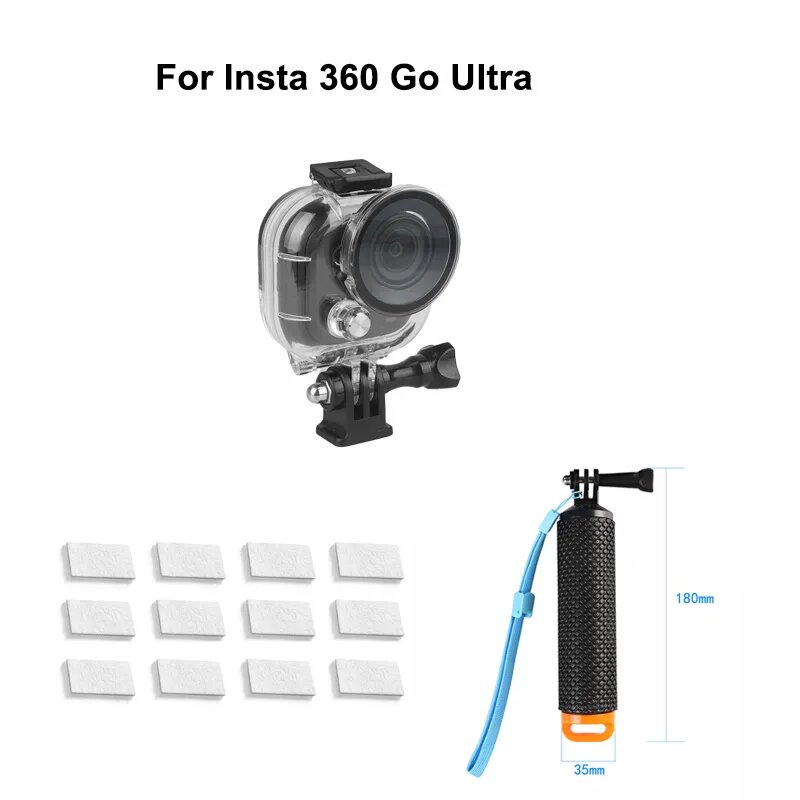 Insta360 GO Ultra Водонепроницаемый чехол для подводной съемки, до 50 м, для экшн-камеры