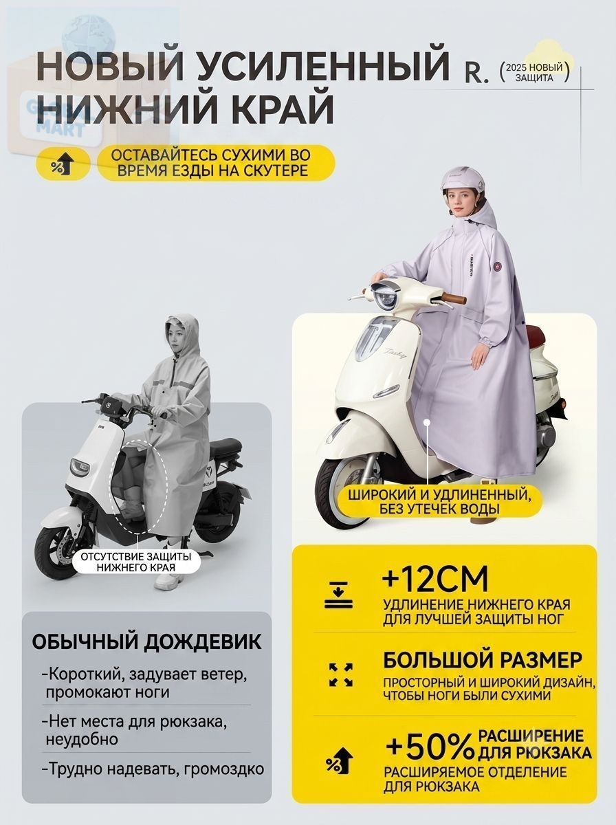 Плащ-дождевик Базовая коллекция, размер 42-44, белый — фото 1