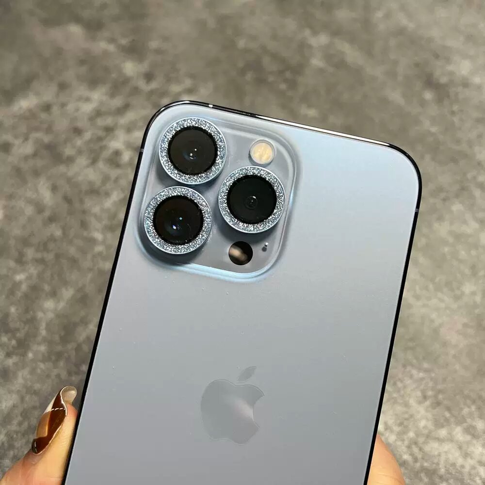 Защитная пленка для объектива iPhone 17 с эффектом сверкания, корнинг стекло, высокая прозрачность, небесно-голубой,