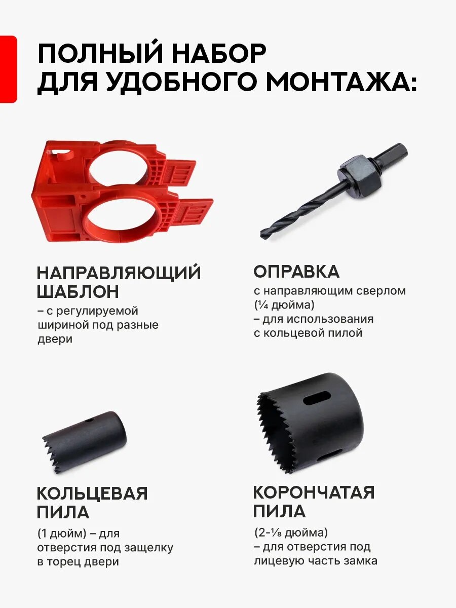 Шаблон для врезки замков межкомнатных дверей кондуктор — фото 1