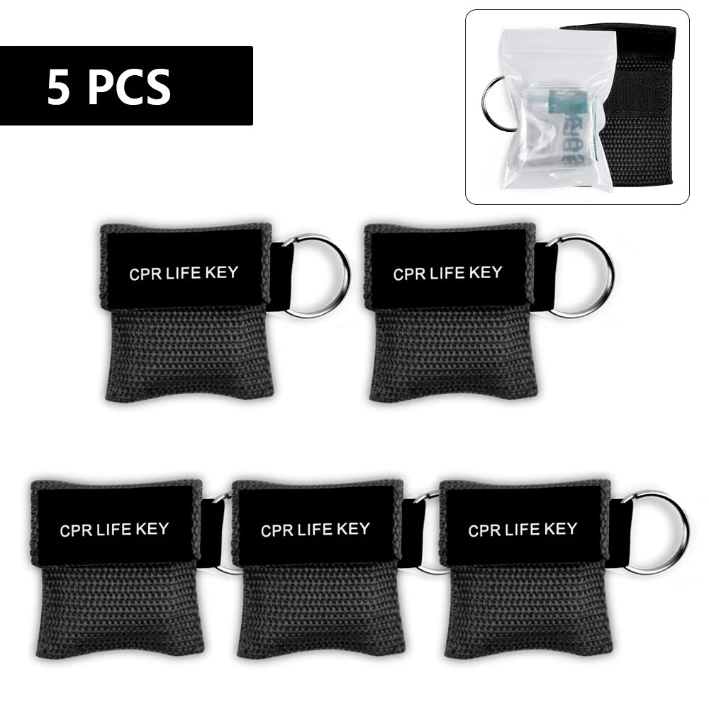 5 шт. CPR Life Key маски для СЛР, черные