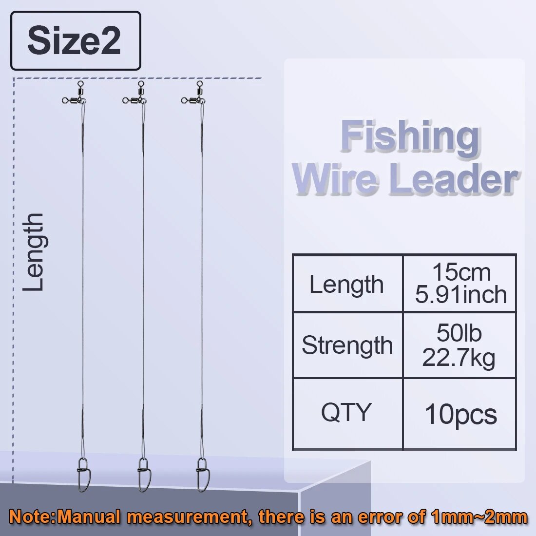 FishTrip Леска для приманок 30-80 фунтов 50lb-15cm 10pcs