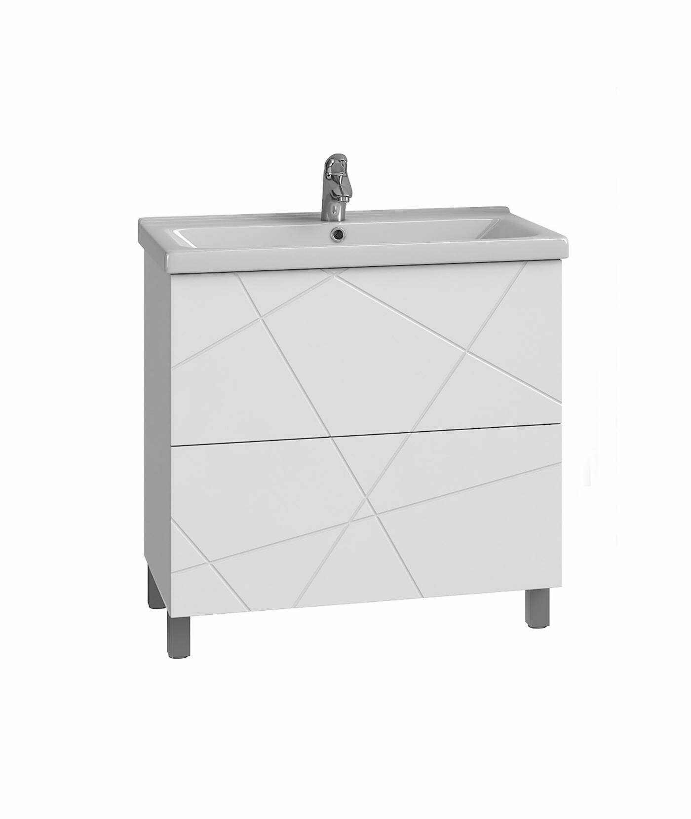 Тумба с раковиной Vigo Geometry 70 tn. bsf. GEO. FOS.70.2Y-com цвет Белый