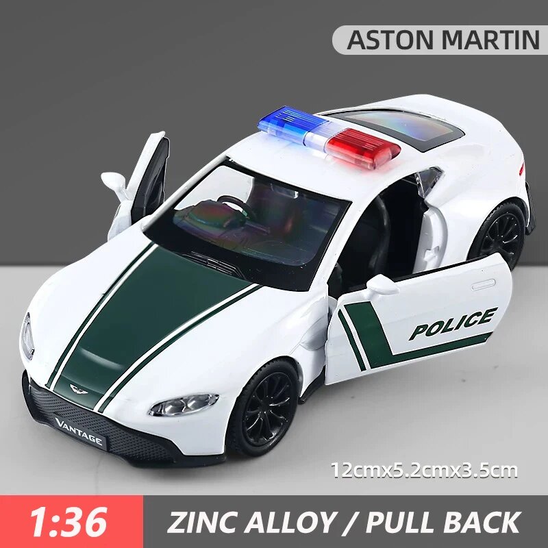 Модель автомобиля Dubai Police 1:36 MINI AUTO Aston Martin Vantage