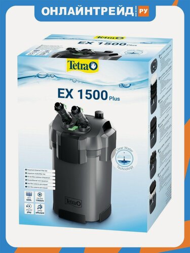 Изображение товара Внешний фильтр Tetra для аквариума EX1500 plus, 1900л/ч, 17,5Вт на 300-600л