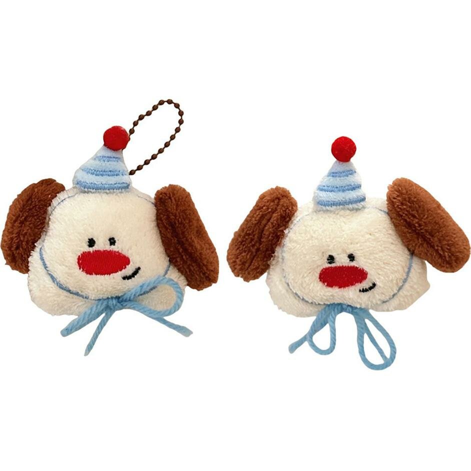 Брелок-брошь унисекс YANGWAWAHEXIAOXIONGTIAOWU, Red Nose Puppy Doll-Charm+Brooch, 7CM EU