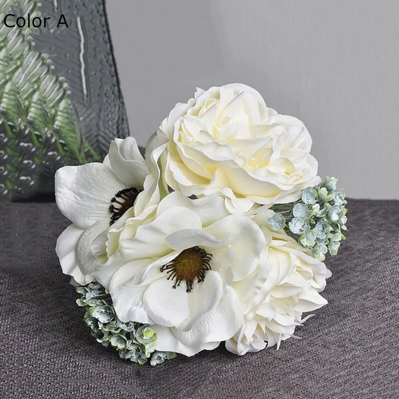 Искусственные цветы пионы Flores белые A
