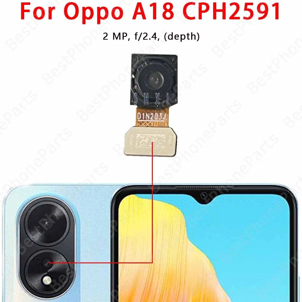 Передняя и задняя камера для селфи для Oppo A17 A18 A31 2020 A33 2020, модуль камеры, вид сзади, запасные части