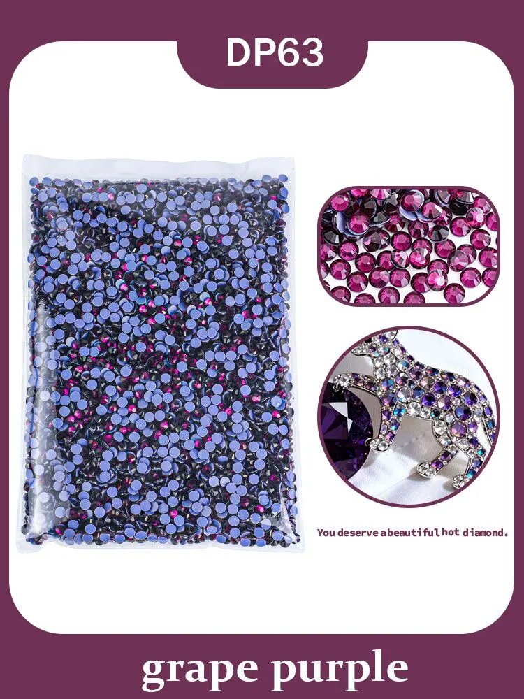 Grape Purple 14400 штук SS16 крупной упаковки оптом высококачественные DMC горячие стразы
