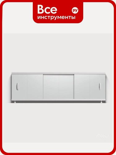 Изображение товара Экран под ванну Alavann Elegant Plus ALV1020001, раздвижной, белый, ПВХ, алюминий