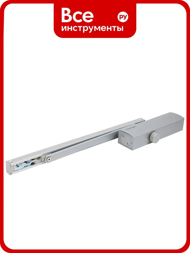 Дверной доводчик булат PROFI ДД 802/5 BH-S 25-120 кг, серебро, со скользящей, плавного автоматического закрытия
