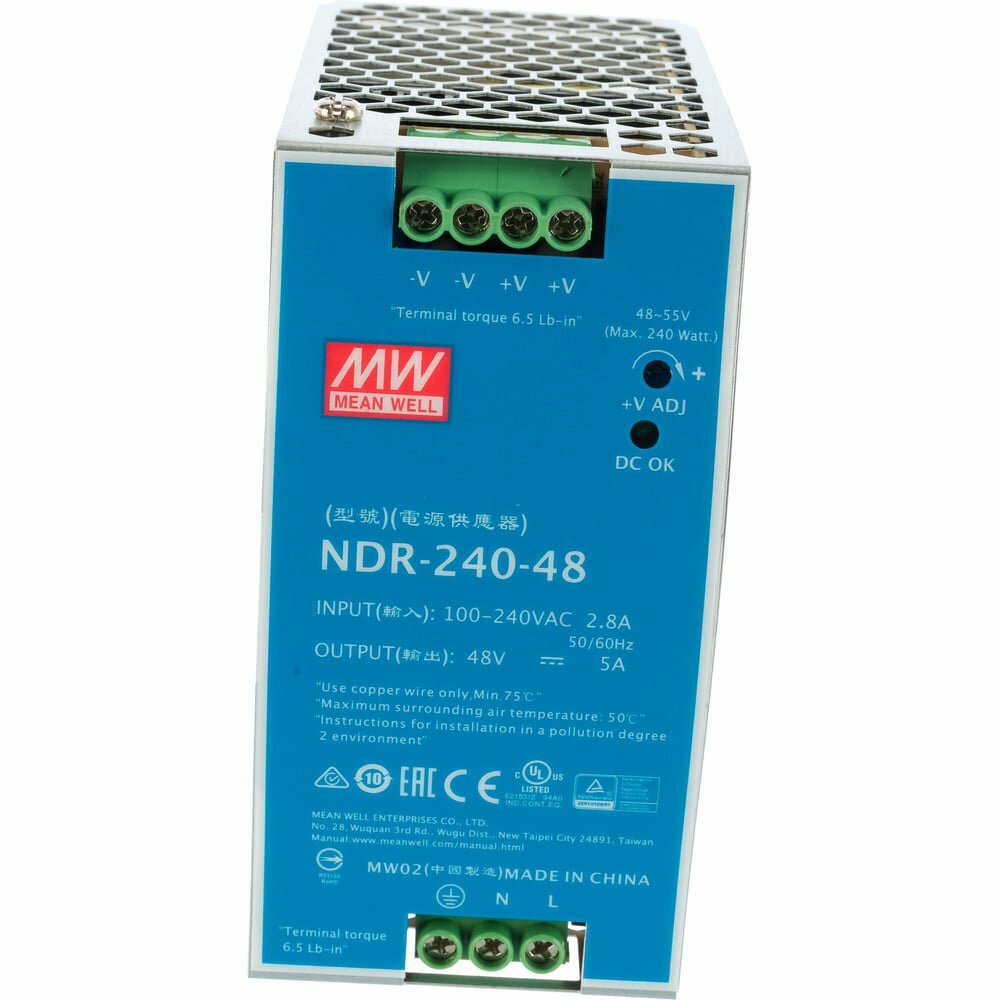 Источник питания Mean Well AC/DC NDR-240-48 Т02290106 — фото 1