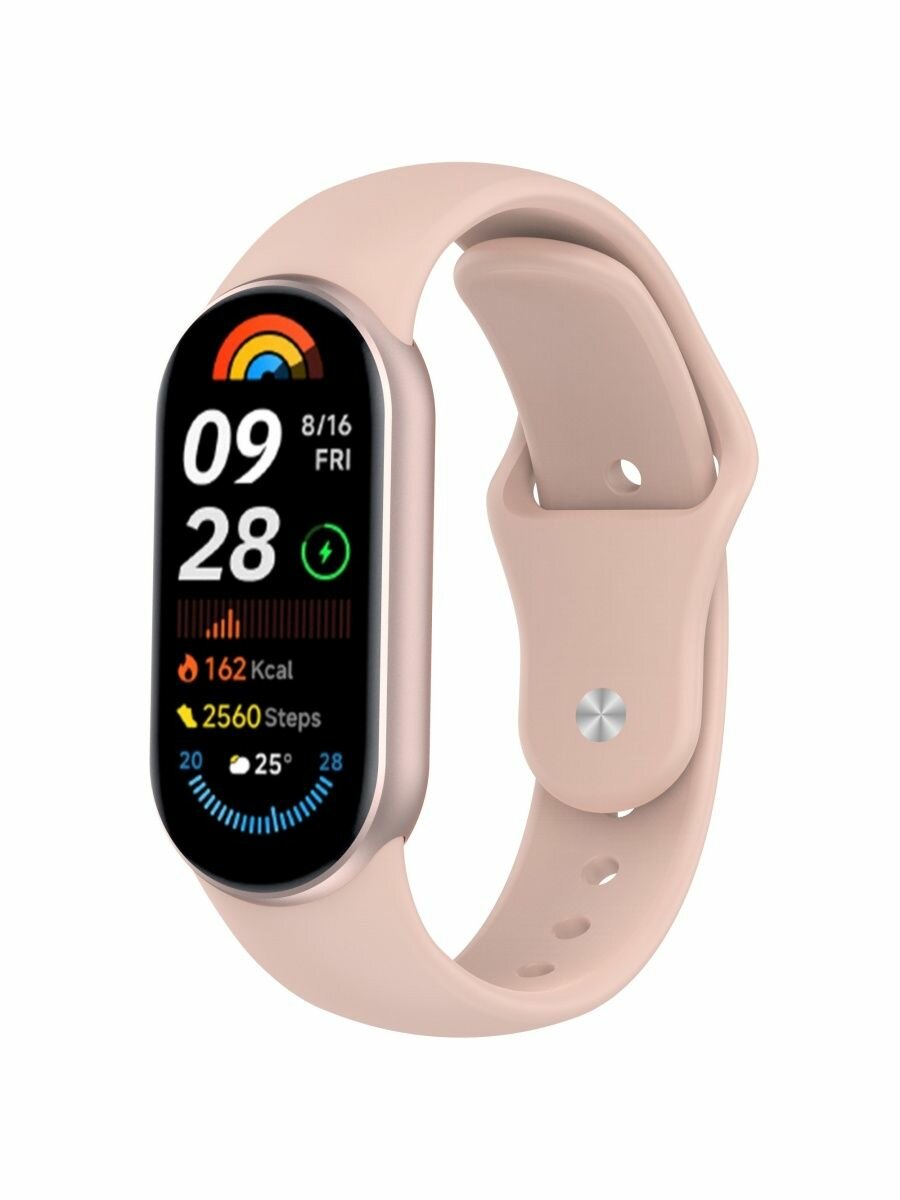 Силиконовый ремешок для смарт-часов Xiaomi Mi Band 8/ 9/ 10, конструкция с обратной фиксацией, повседневный модный спортивный стиль