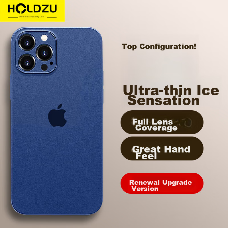 HOLDZU Неприметный микропесочный чехол для iPhone 12 Pro — Ультратонкий матовый чехол с рассеиванием тепла и защитой