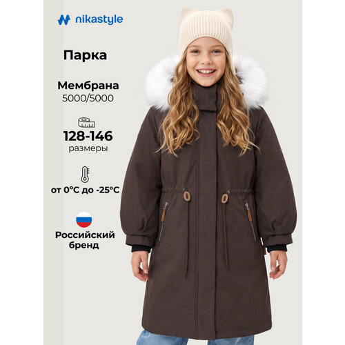 фото Пальто nikastyle, размер 140-68, шоколад