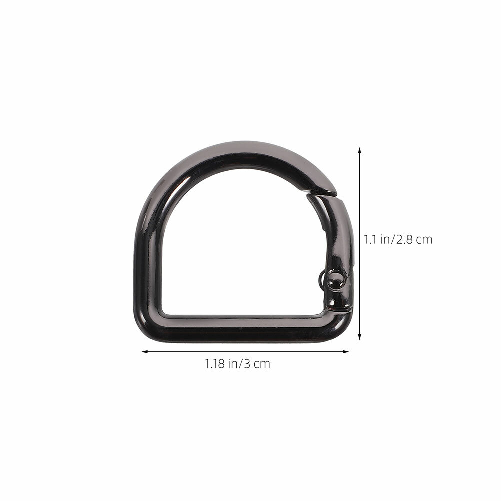8 Шт Клипсы В Forme De D С Пружинным Кольцом Для Сумок И Рюкзаков 3.00X2.80X0.40Cm