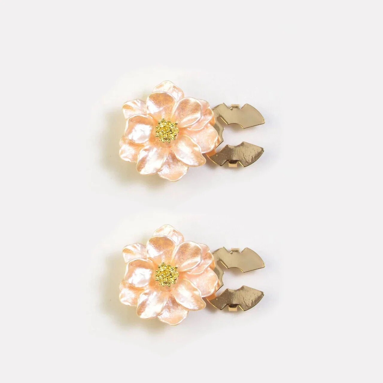 Металлические пуговицы-клипсы с цветами из страз zr037xiangbin-2pcs
