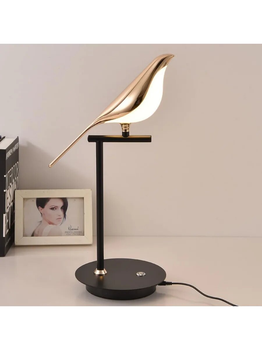 Настольная лампа Nordic Bird с LED-подсветкой и креативным д