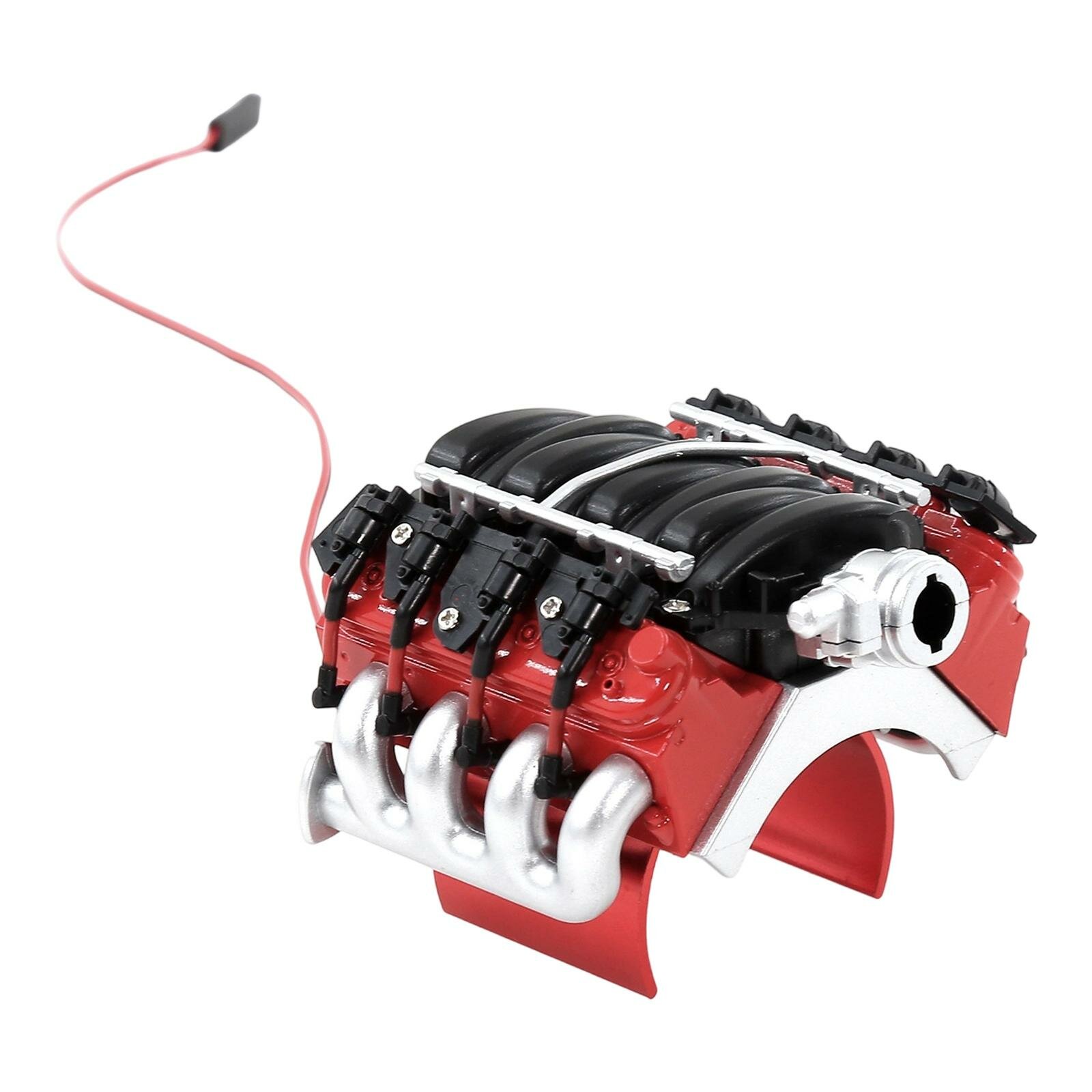Радиоуправляемая машинка DJV8: имитация двигателя, вентиляторов, радиатора, запчастей и аксессуаров, реалистичный дизайн.