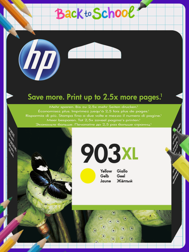 Изображение товара Картридж HP 903XL (T6M11AE), струйный, желтый, официальная гарантия