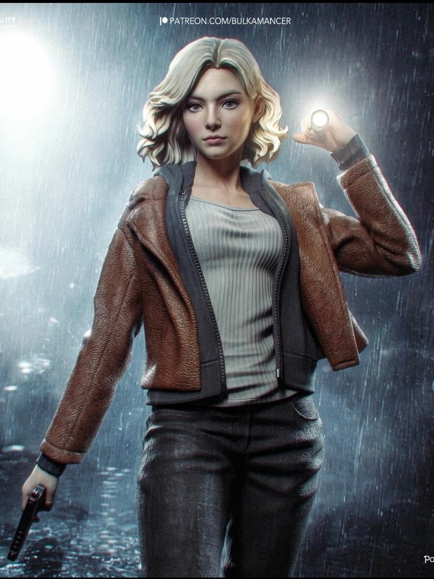 Фигурка героя Грейс Эшкрофт/Обитель зла. Не окрашена 18 см. Bulkamancer Sculpts