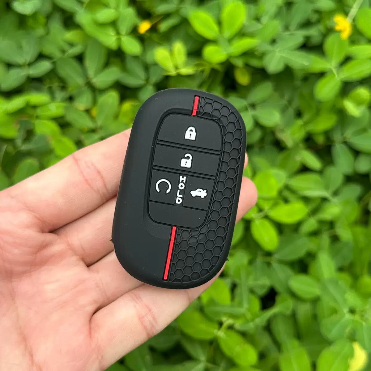 Черный силиконовый чехол для ключа автомобиля Honda Civic 11-го поколения и Type R, защита пульта с 4 кнопками