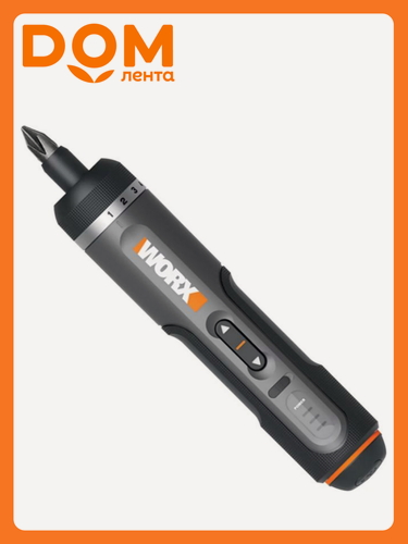 Изображение товара Отвертка аккумуляторная WORX WX242, Li-ion, 4 V, 2 Ah, встроенный аккумулятор, кейс, магнитное основание