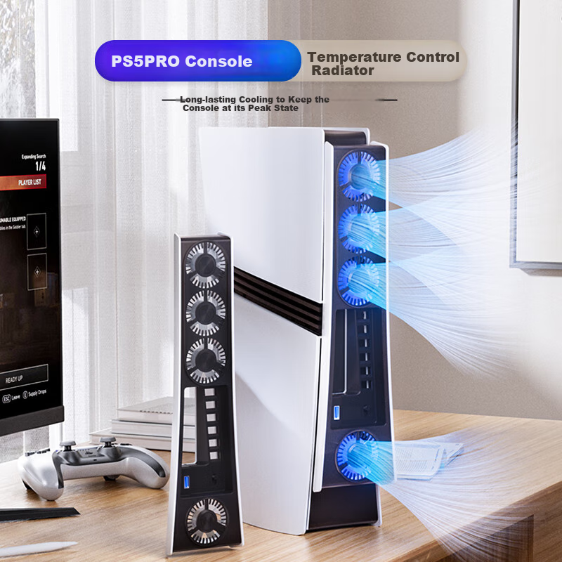 Охлаждающий вентилятор Liangzhi для PS5 PRO - Эффективное охлаждение для игр Цвет：Охлаждающий вентилятор для PS5