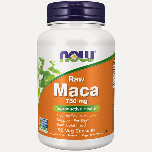 Изображение товара NOW Maca 750mg, Мака, 90 капсул, Витамины для мужчины, для потенции, повышение тестостерона, от простатита