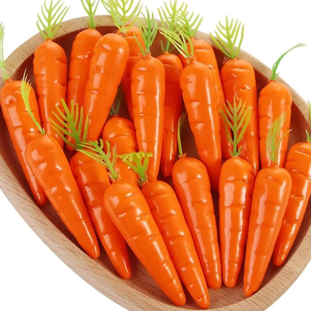 Искусственные морковки из пенопласта, оранжевые, 10 штук Оранжевый, red