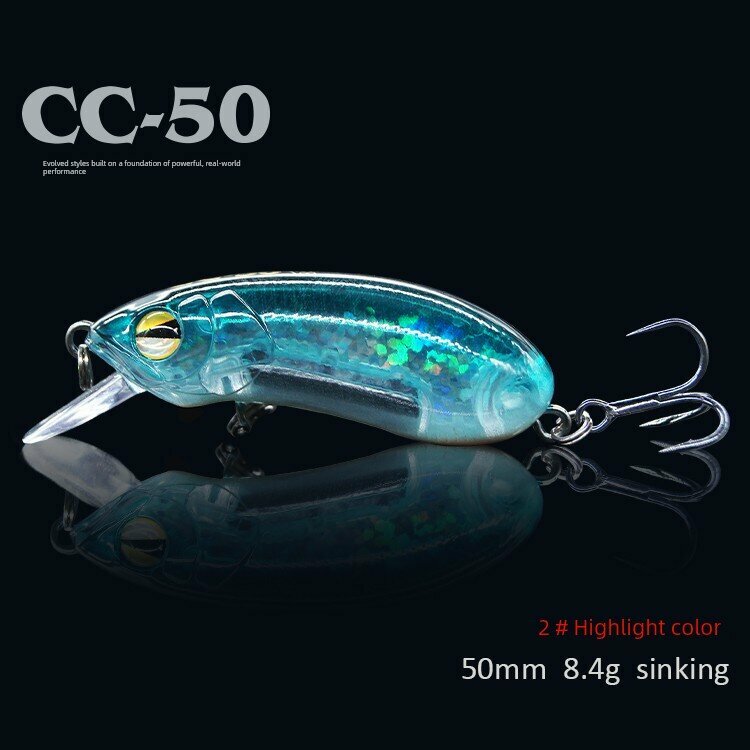 CC50 Миннов Лур Леска 2# Одиночный Крючок Приманка для Лосося и Сома в Пресной Воде