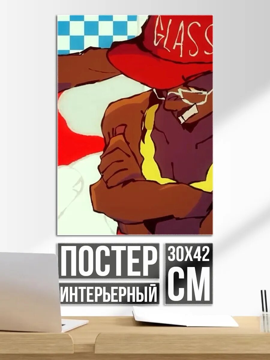 Плакат постер Стильные парни в кепках