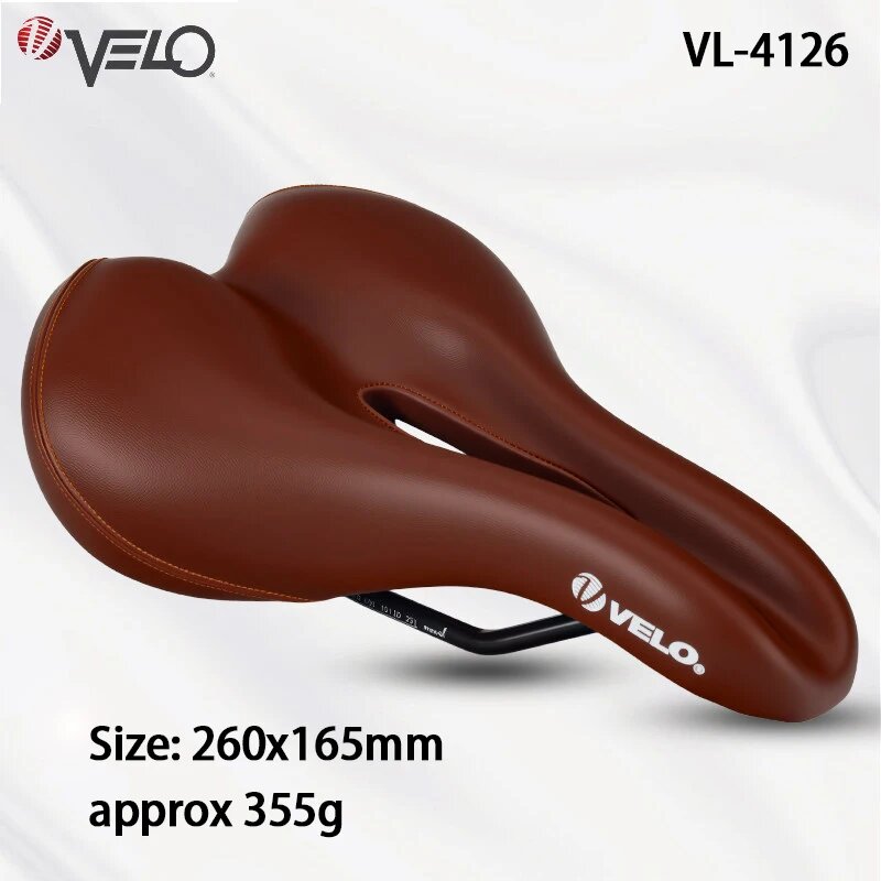 Велосипедное седло Velo VL-4126 для женщин Коричневый, VL-4126 Brown 1pc