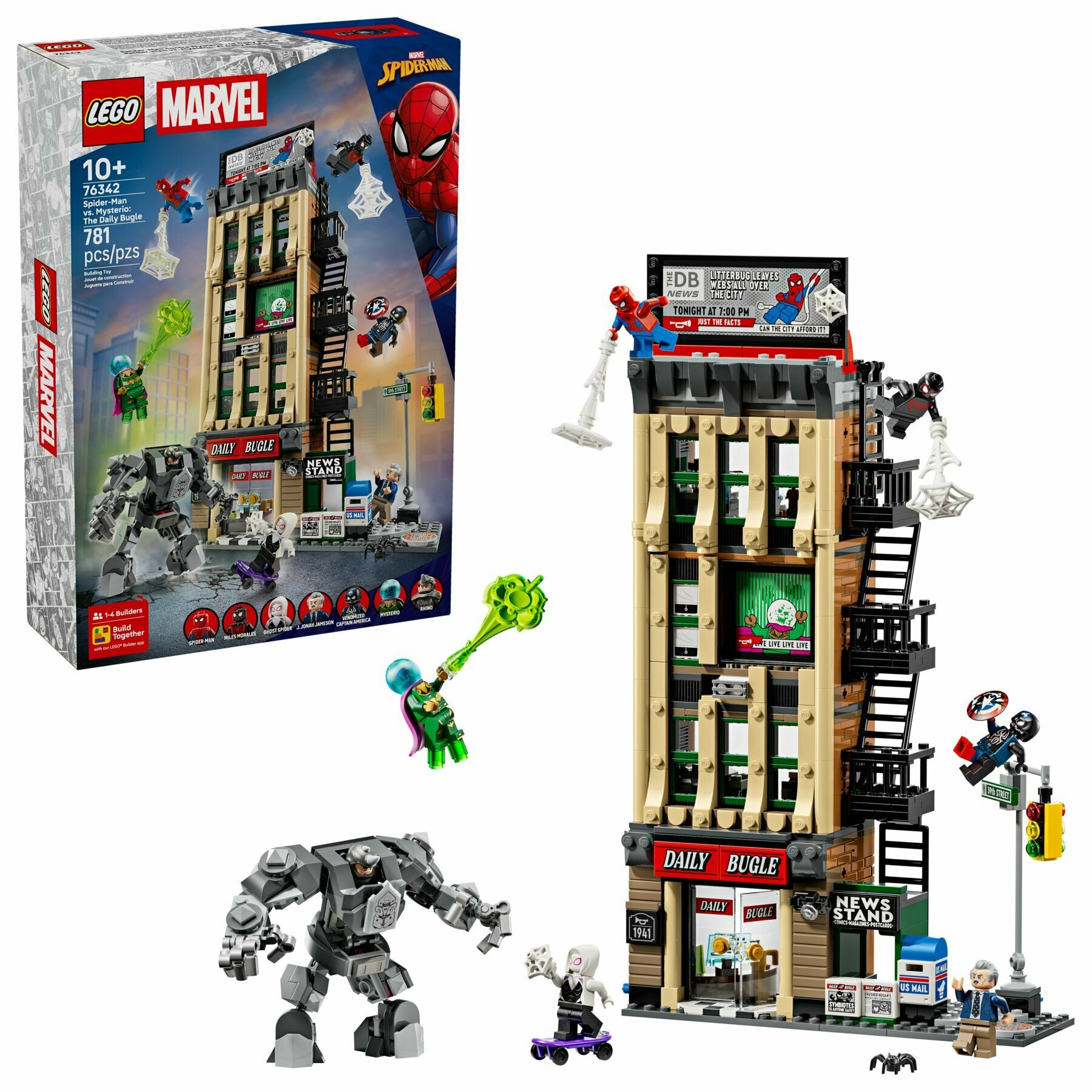 Конструктор LEGO Marvel 76342 Человек-паук против Мистерио: Дейли Бьюгл