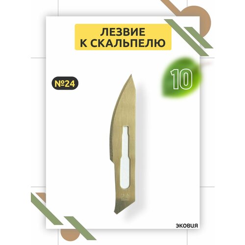 фото Лезвие для скальпеля одноразовое certus №24, хирургическая сталь, стерильное, для мягких тканей, bs 2982, твердость 800 hv10 10 шт ветспектрум