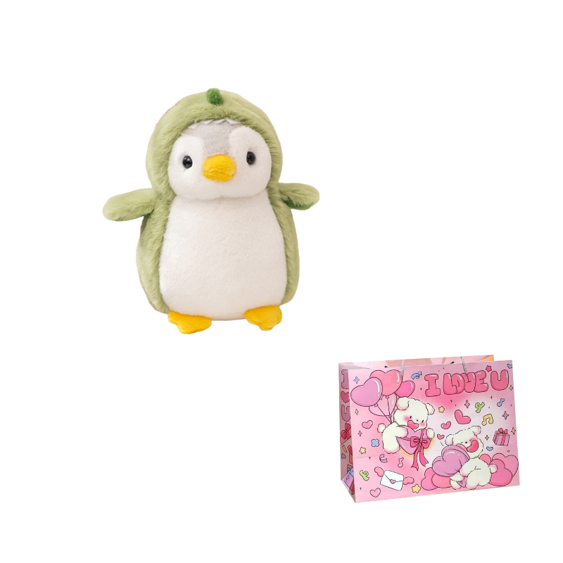 Плюшевая кукла унисекс PUDOWRABBIT Green Dinosaur Penguin, 20 см EU