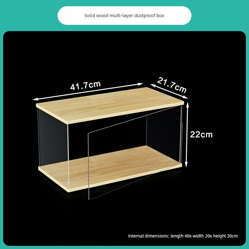 Деревянный многоярусный стенд для коллекции Pop Mart Molly, размеры 40x20x20 см