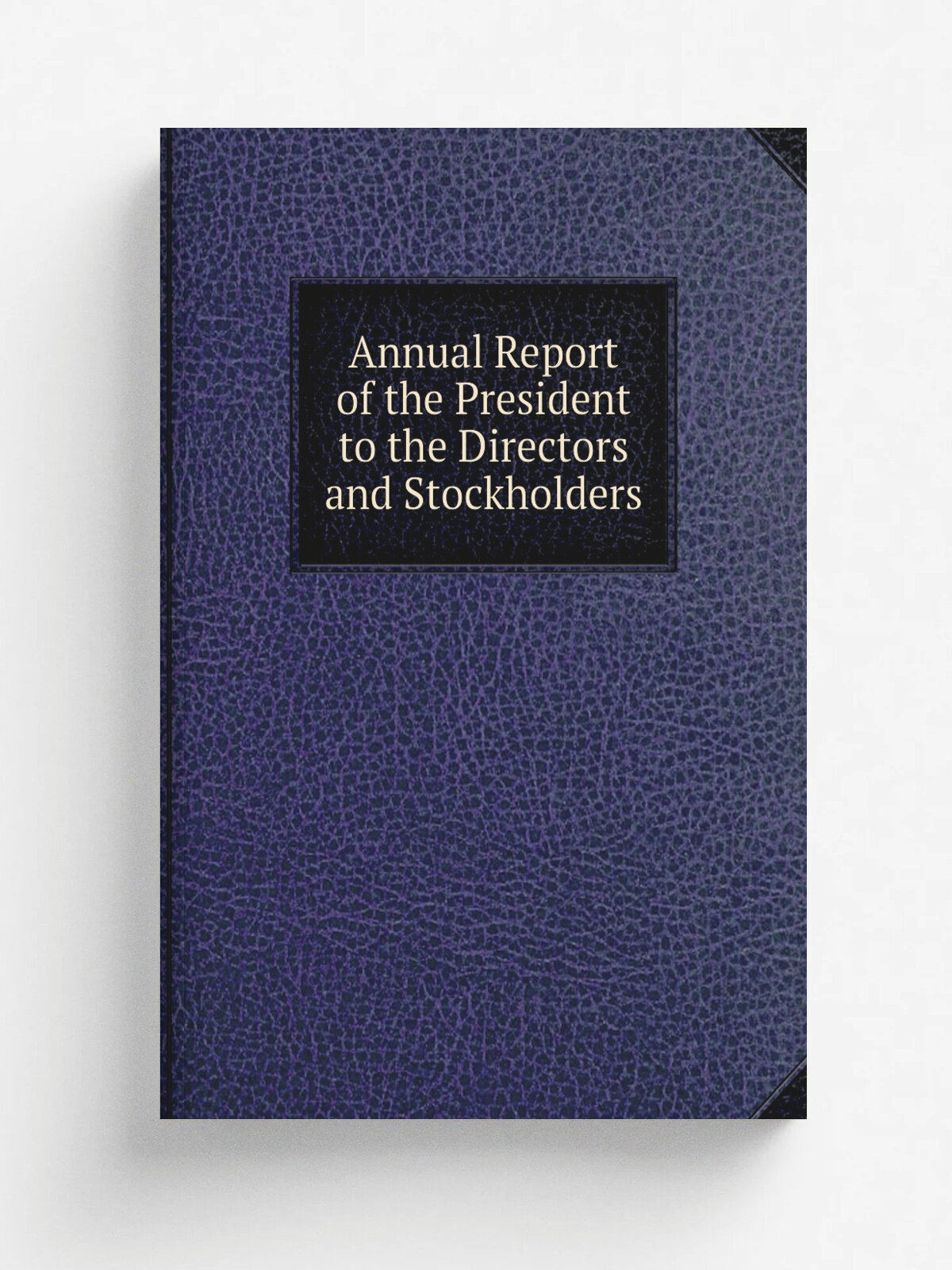 Annual Report of the President to the Directors and Stockholders