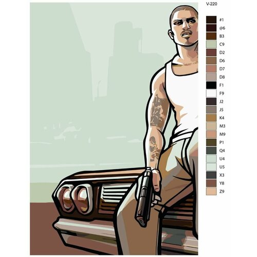 фото Картина по номерам v-220 "grand theft auto (gta)" 60х90 brushes-paints