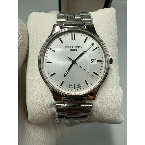 фото Наручные часы certina american classic, белый/серебряный