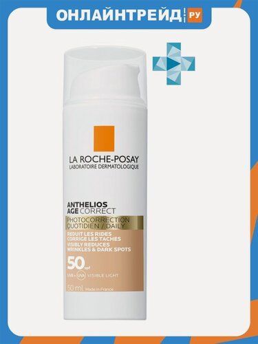 Изображение товара Солнцезащитный крем-СС для лица LA Roche-posay Anthelios SPF50 антивозрастной, 50 мл.