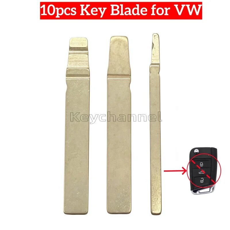 Keychannel 10 шт. Оригинальные заготовки выкидных ключей HU162/HU162T/MQB48/MQB49 для автомобилей Golf, Jetta, Seat, Skoda