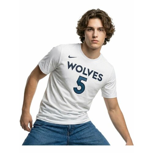 фото Футболка спортивная nike minnesota timberwolves nba t-shirt dr6387, размер xl, белый