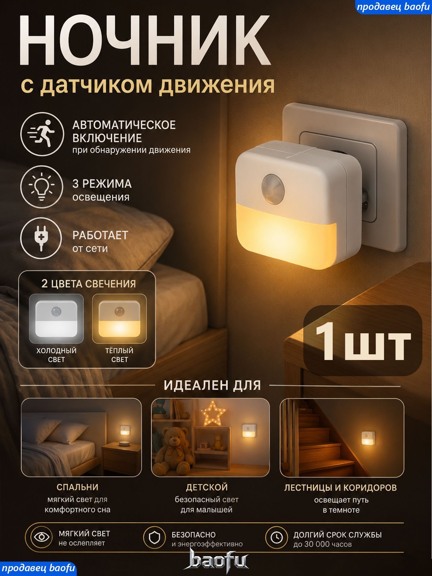 Потолочный светильник, 0.5 Вт
