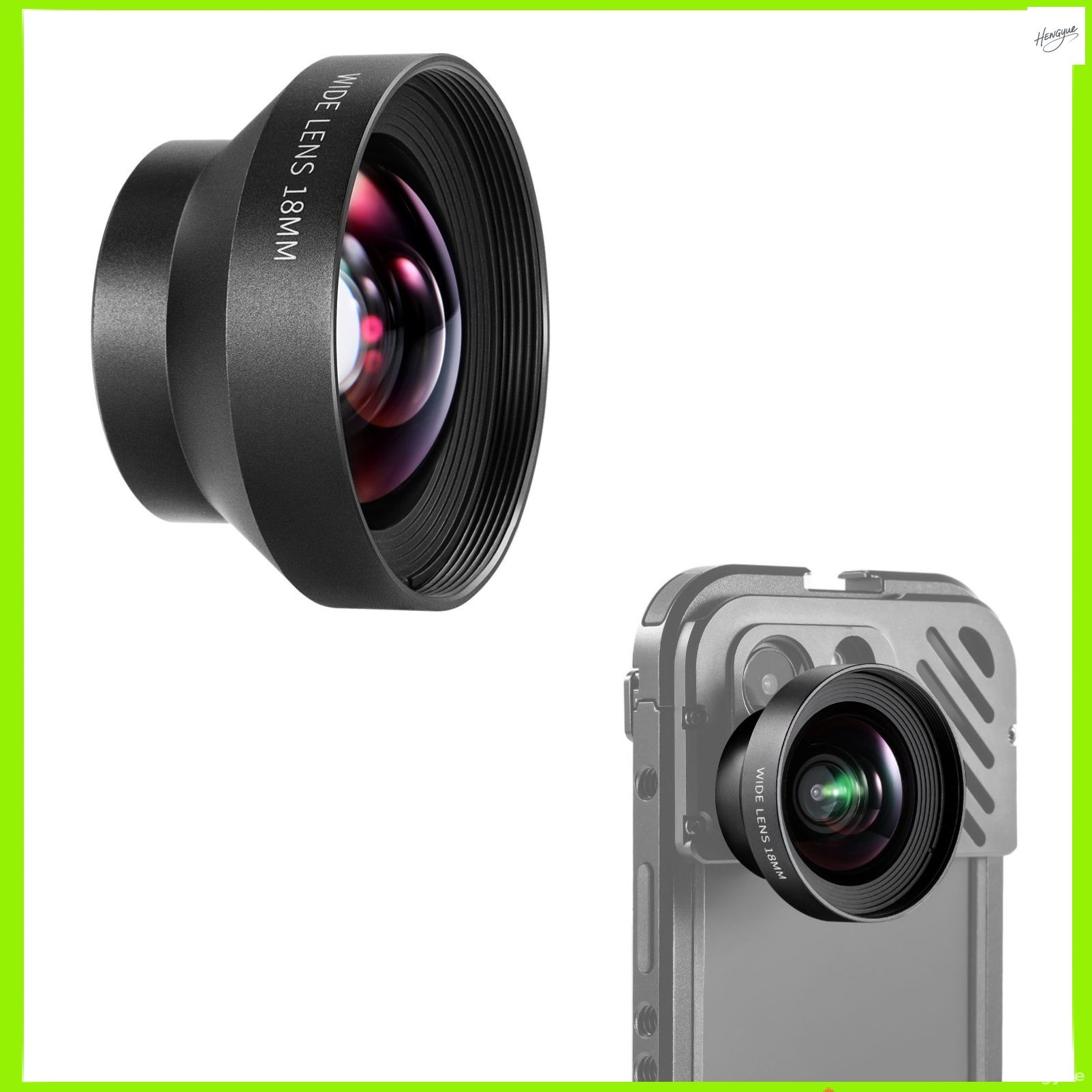 NEEWER смартфонный сверхширокоугольный объектив 18MM (совместим с 43mm фильтрами) для пейзажей и портретов-. hengyue