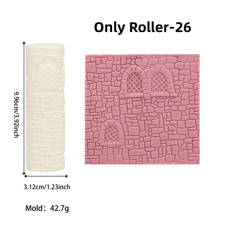 Силиконовые текстурные валики для лепки из глины 3 шт. Wall Roller-01