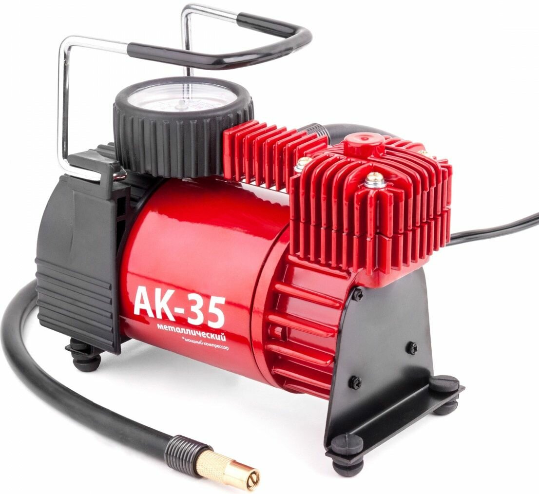 Компрессор автомобильный AUTOPROFI AK-35, металлический, 12V, 150W, производ-сть 35 л./мин, сумка, 1/6