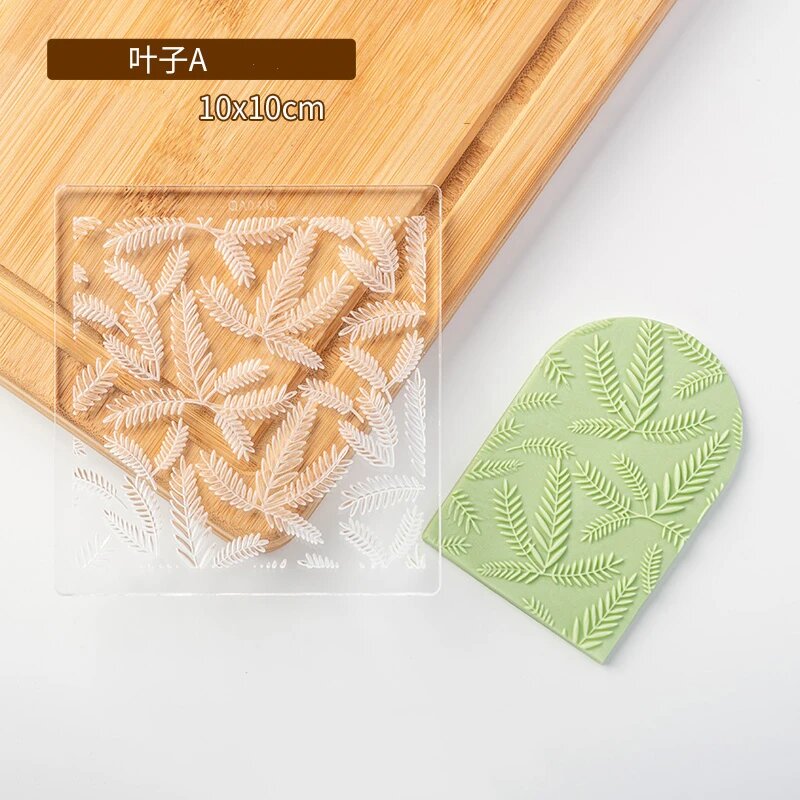 Текстурная доска для лепки Leaf A, зеленый