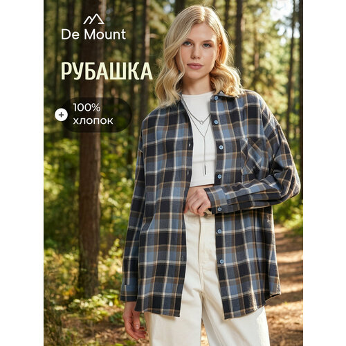 фото Рубашка de mount, размер 50-52, синий