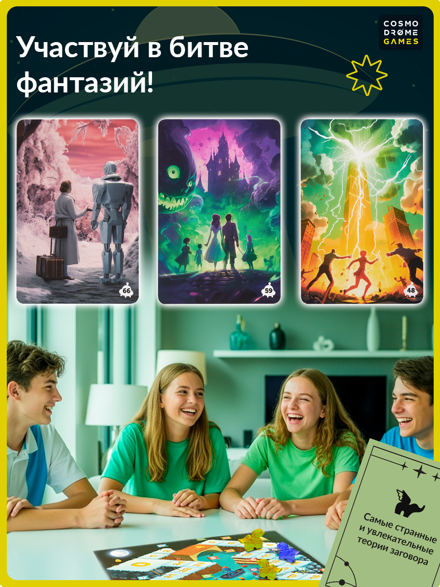 Настольная игра для детей и взрослых "Имаджинариум. Нейросеть: SCI-FI" (дополнительный набор) — фото 1